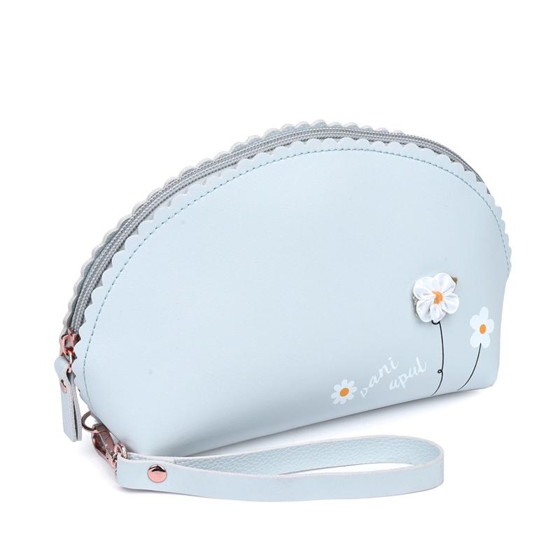 

New Women Zipper PU Leather Cosmetic Bag Female Key Coin Bag Case Ladies Cosmetics Organizer Travel Make Up Bags Storage Pouch, Style c green