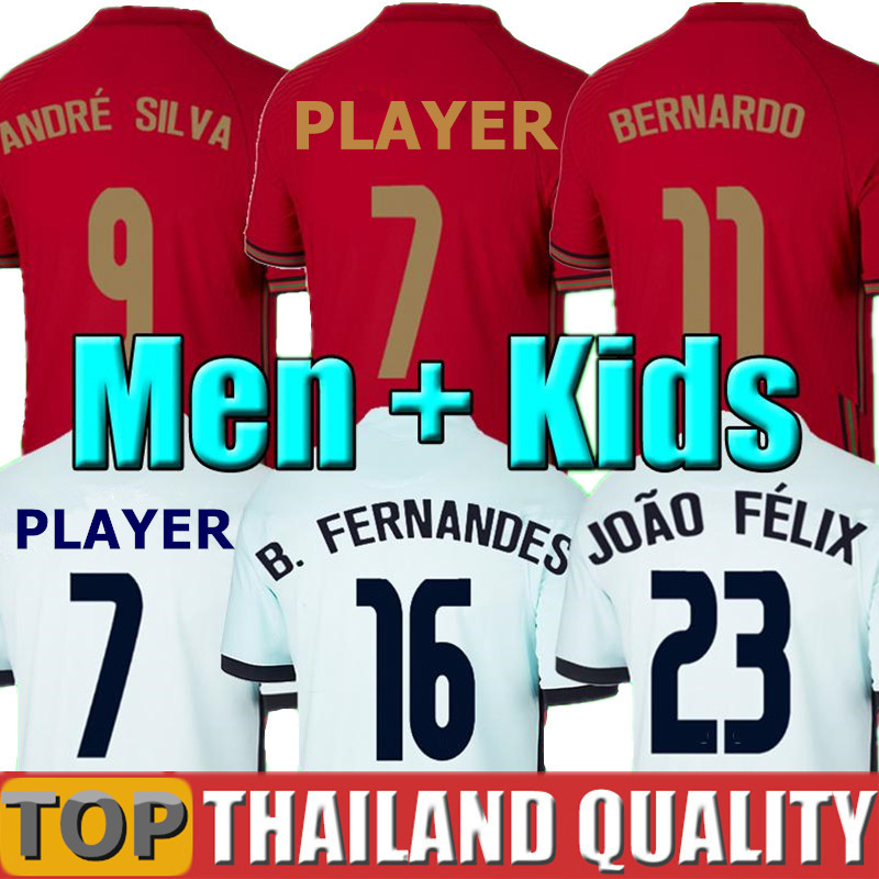 

2020 JOÃO FÉLIX soccer jerseys RÚBEN NEVES BERNARDO CANCELO BRUNO FERNANDES 2021 national football shirt 20 21 Men Women Kids kit uniform, 2020 home - women