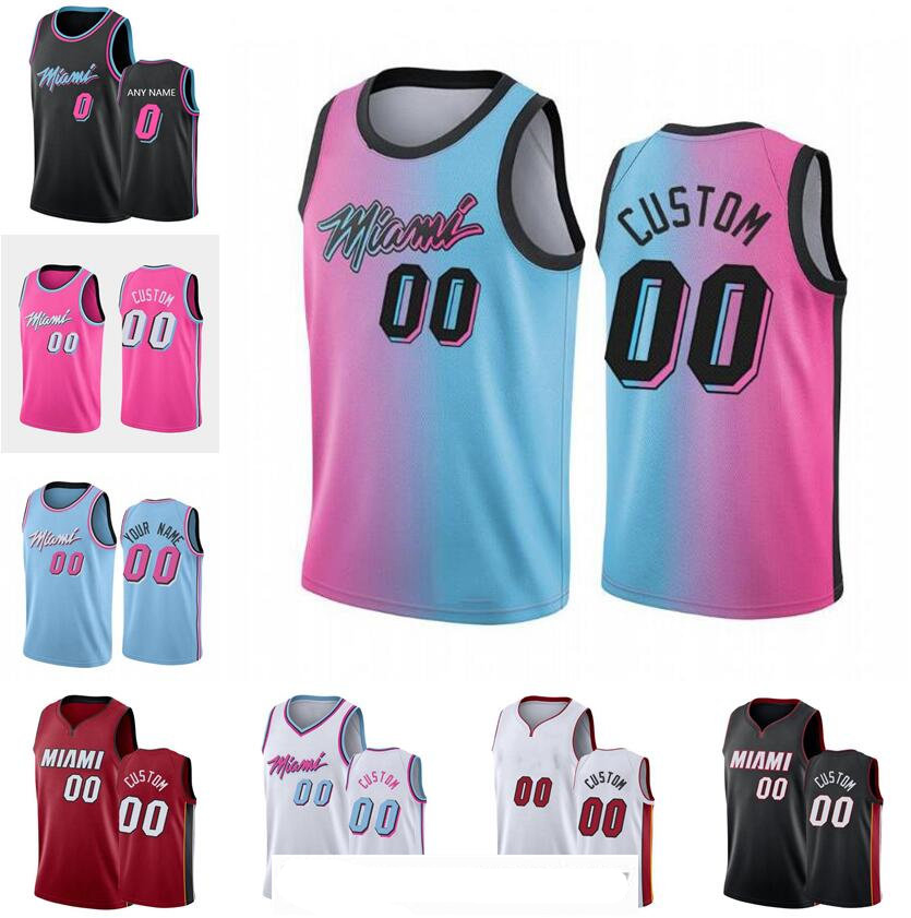 

2021 Custom men women youth Miami City Team Dwayne 3 Wade 22 Jimmy Butler 13 Adebayo 14 Herro Any name and number Swingman city Jersey, Black
