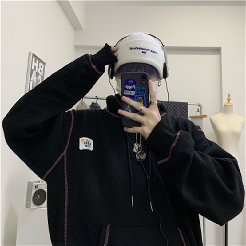 

New Moletom 2021 Masculino Primavera Outono Novo Fino Slida Casal Cardigan Hoodie Jovem Espessamento Mais Veludo 3VFX, Blue