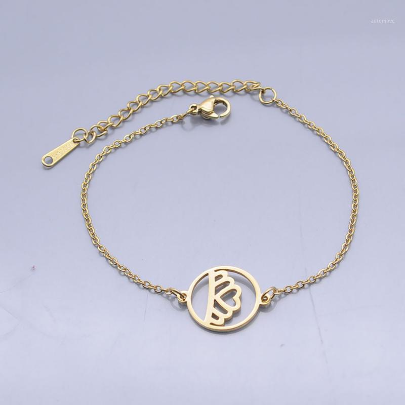 

100% Stainless Steel Dainty Princess Crown Charm Bracelet For Women Wholesale Super Quality Factory Sale High Polished Bracelets1