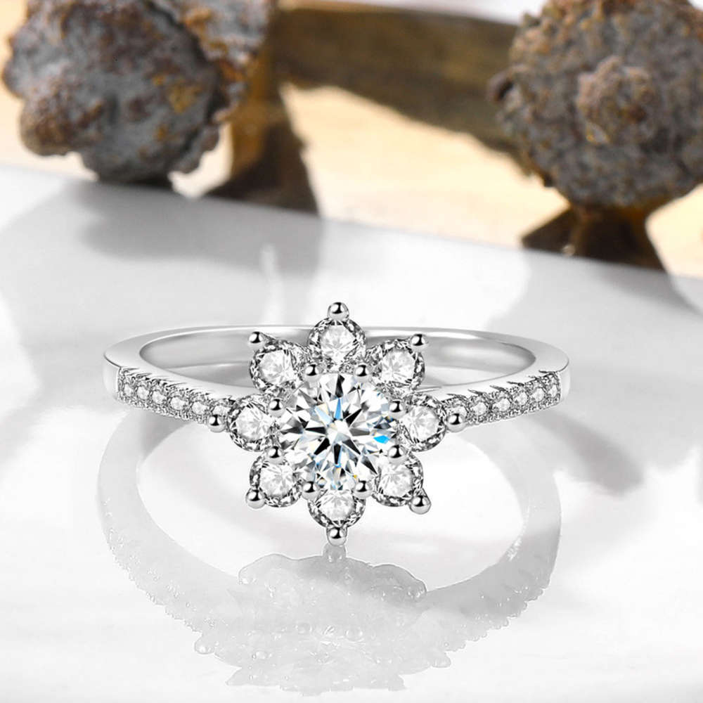 

Luxurys Designers Fashion Jz412 new rich gas simulation ring women's charming finger crafts 45 point diamond ring