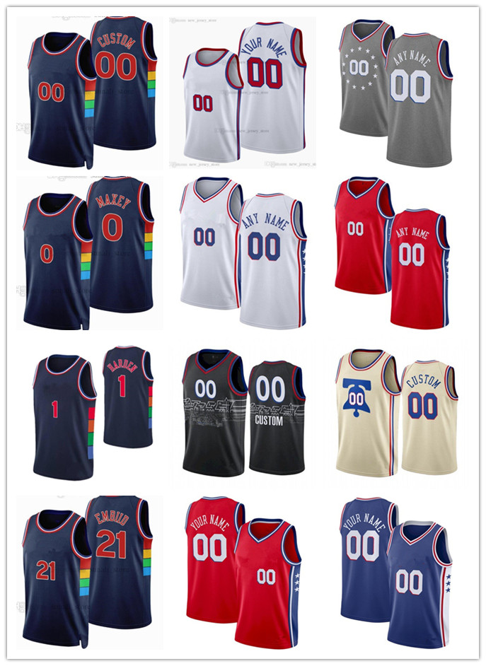 

Custom Mens Women Youth Philadelphia''76ers''Jersey Joel 21 Embiid James 1 Harden 0 Tyrese Maxey 18 Shake Milton 12 Tobias Harris Basketball Jerseys, Color