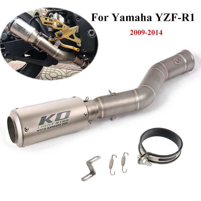 

For 2009-2014 YZF-R1 Motorcycle Middle Link Pipe Connecting 51mm Exhaust Muffler Tail Pipe R1 Bike Exhasut System Escape1