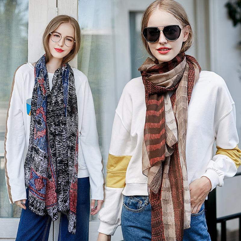 

Scarves Qiu Dong Season Joker Is Prevented Bask In Cotton And Linen Manufacturers Wholesale 1605 Literary Women