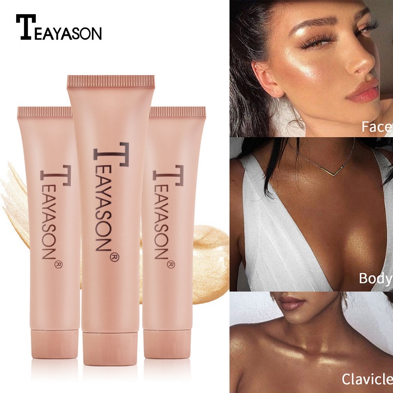

Teayason Face Body Makeup Highlighter Bronzers Bronzer Glow Contour Brightener Shimmer Illuminator Highlight Cream 3 Colors, Customize