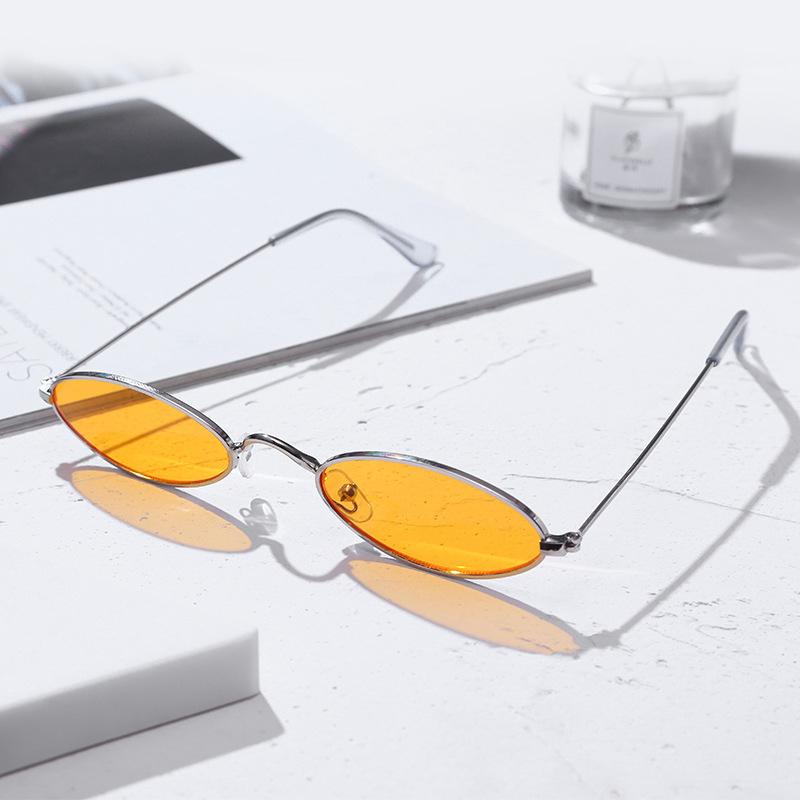 

Luxury Vintage Sexy Ladies Small Oval Sunglasses Women Fashion Colorful Glasses Eyewear Metal Frame Sun Glasses For Female UV400