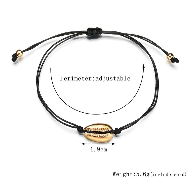 

Charm Bracelets BOHO2021 Ladies Hand Braided Rope Gold Shell Jewelry Bracelet Delicate Chain Beach Accessorie Fashion