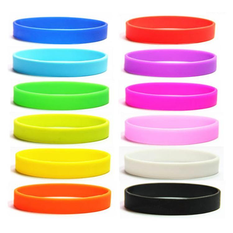 

Tennis 1pc Women Unisex No Word Blank Pure Color Solid Colour Silicone Sport Rubber Bracelet Wristband Women1
