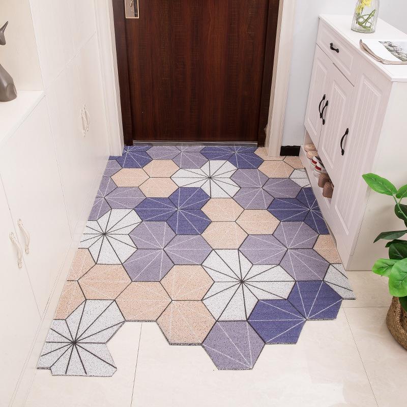 

PVC Anti-slip Doormat Mat Custom Irregular Shape Rug Eastern Minimalist Kitchen Bathroom Living Room Door Mat Rug