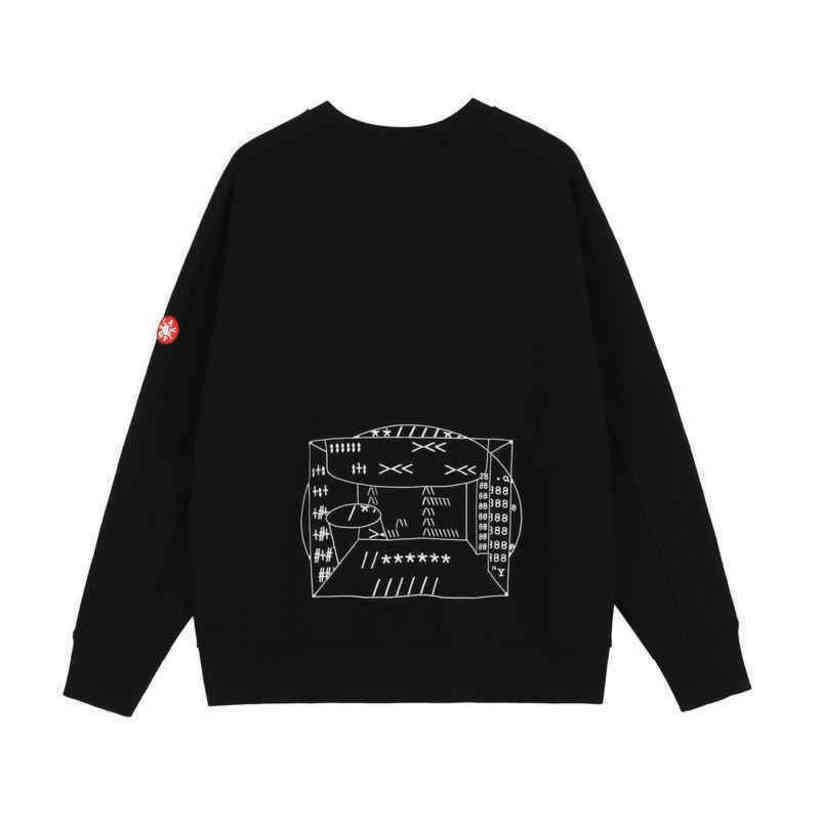 

21SS High Quality 1:1 Hoodies 100% Cotton Long Sleeve Pullover Men Women Streetwear Hip Hop Cavempt T Shirts, Black