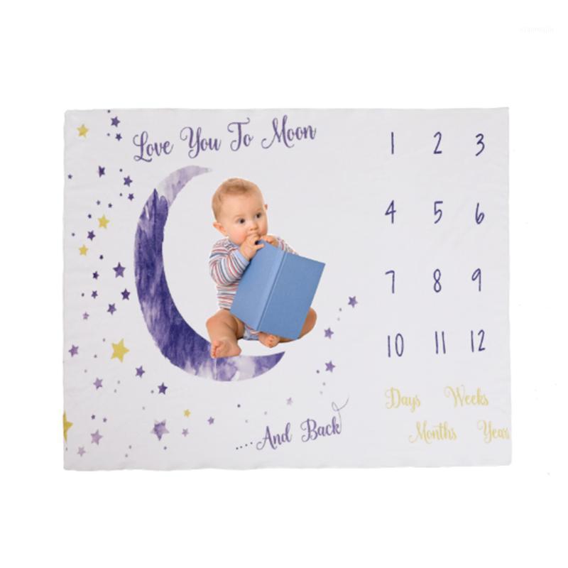 

47 * 39in Baby Monthly Milestone Blanket Soft Flannel Blankets Photo Prop Background Baby Birthday Gifts for Newborn Infants1, Rainbow