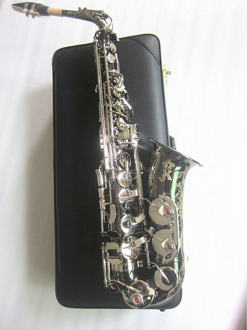 

New Alto saxophone 95% copy Germany JK SX90R Keilwerth Black nickel silver key alto Sax Top professional Musical instrument With Case