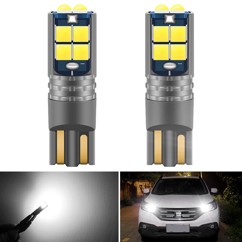 

2pcs T10 LED W5W Bulbs 194 168 Canbus Error Free Auto Lamp Car Lights 3030 10LEDs Car Interior Reading Light Marker Lamp white, As pic