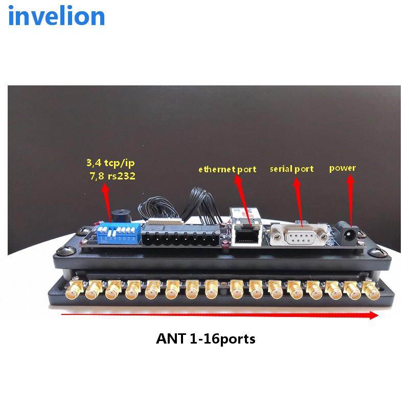 

invelion 2020 new arrival 865mhz 915mhz multi-tag 16ports long range uhf rfid reader chip impinj r2000 for Shelf asset inventory