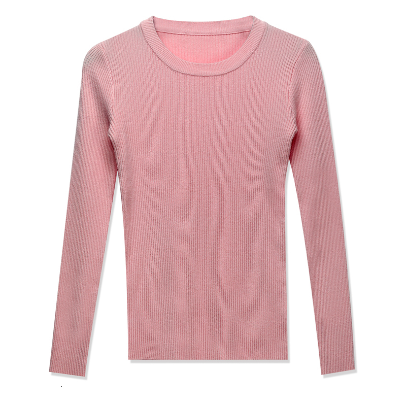 

2021 New Knitted O-neck Sweater Pullovers Spring Autumn Basic Women Sweaters Pullover Slim Fit Black Cheap Top Nkzo, White