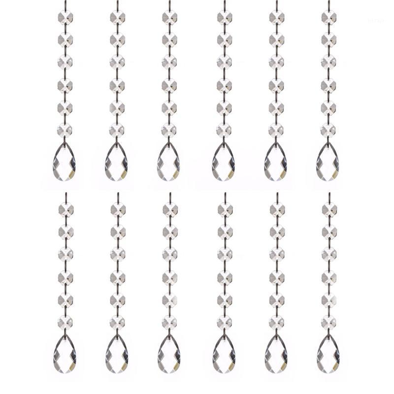 

20pcs Clear Acrylic Crystal Diamond Beads Pendant Strand Curtain Home Party Decorations Hanging Light Drop Ornaments(Tear Drop)1