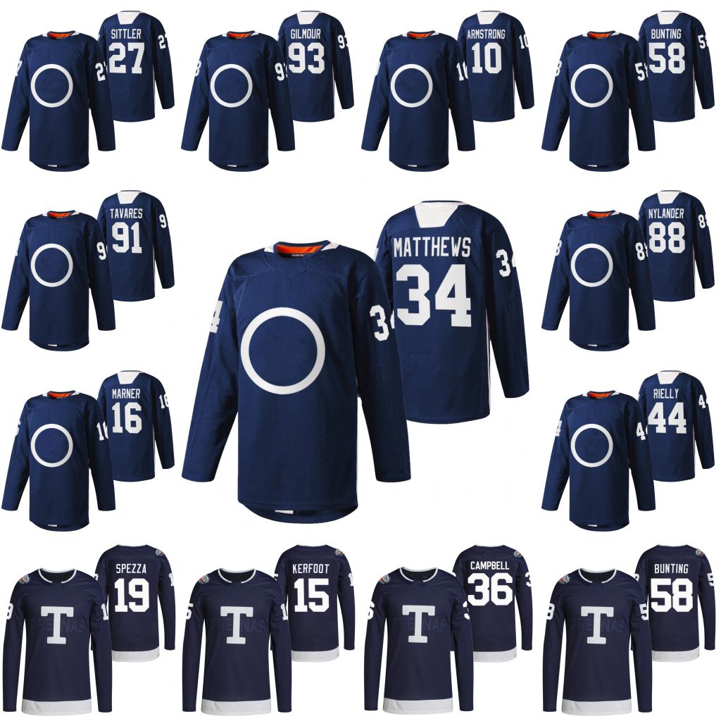 

36 Jack Campbell 2022 Maple hockey Jersey Jason Spezza John Tavares Mitchell Manner Morgan Rielly William Niland Auston Matthews George Armstrong Jerseys, Women s-xxl