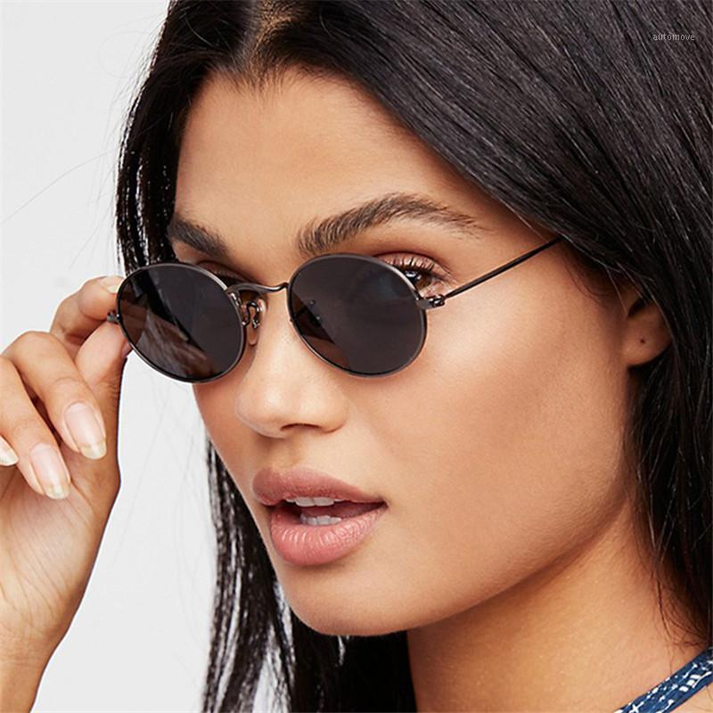 

Fashion Men Women Oval Metal Style Sunglasses Vintage Classic Brand Design Sun Glasses Gold Frame Colorful Lens1