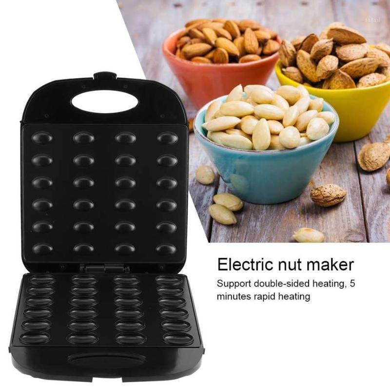 

1400W Mini Electric Walnut Cake Maker Double-Side Heating Biscuits Baking Pan Oven Automatic Nut Waffle Bread Breakfast Machine1