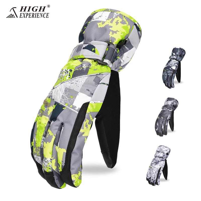 

Ski Gloves Men Waterproof Ski Mittens Winter Men's Gloves Thermal Snowboard Skiing Snow Mittens Warm, Yellow sen print