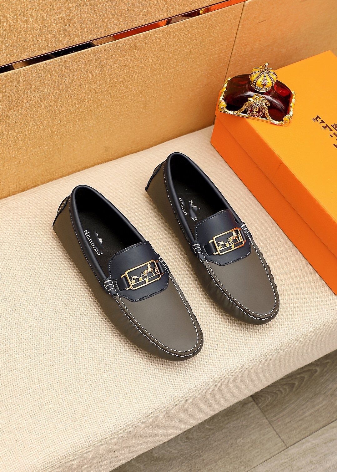 

Luxury Designer Men Loafers Soft Moccasins Autumn Black Shoes Man High Quality Mens Shoes Casual Leather Driving Flats Big Size 38-45, #02