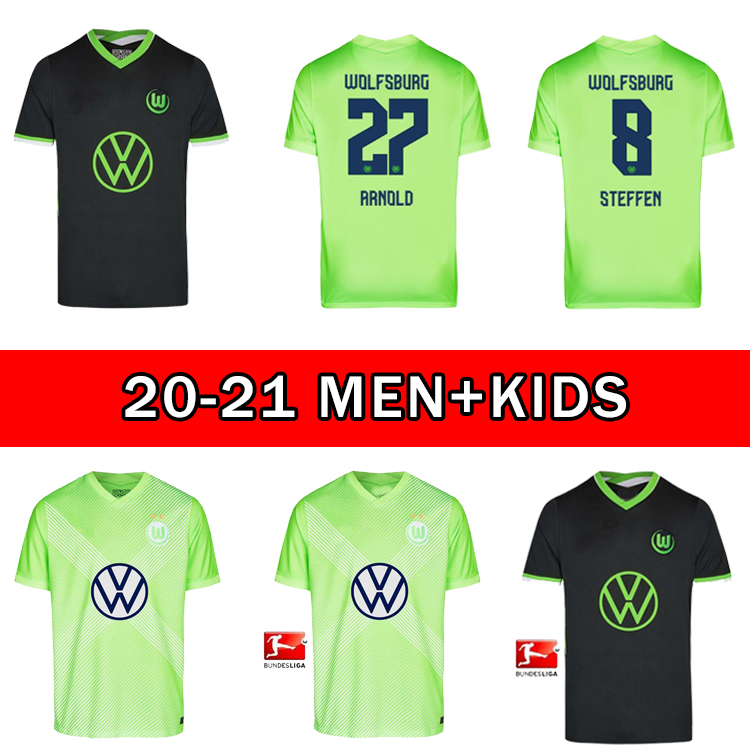 

Thailand VfL Wolfsburg Soccer Jersey WEGHORST ARNOLD 20 21 MALLI BREKALO MEHMEDI GUILAVOGUI XAVER Football Shirt, Black;yellow