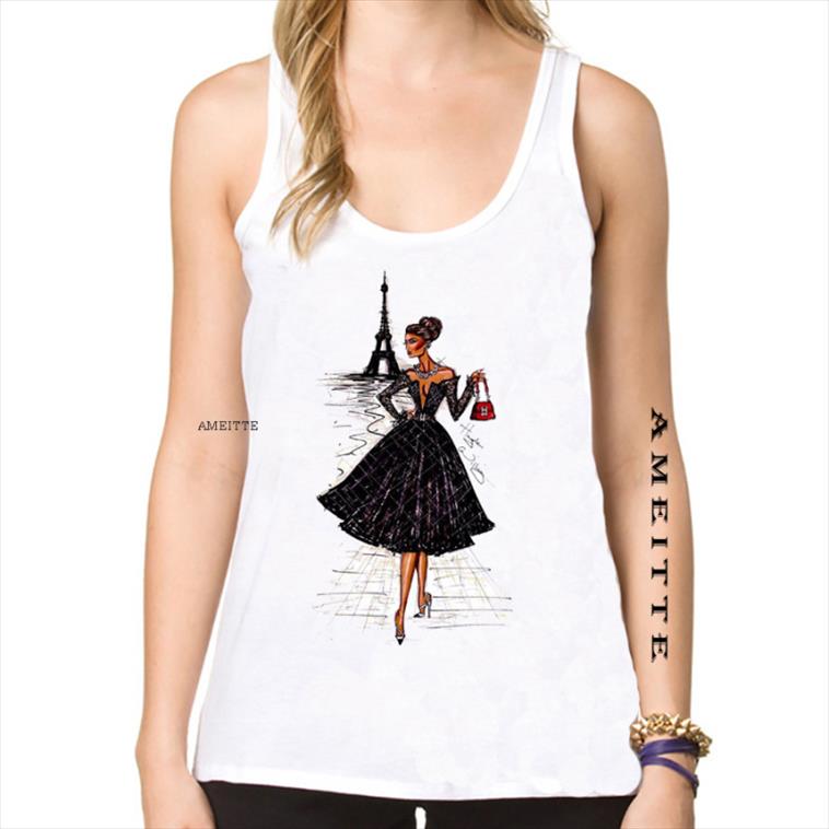 Summer Fall Womens Vest Big Boobs Sexy T Shirt Stomach Six Pack Abs Model Print Tanks Fashion Female Tops Cool Lady Tee
