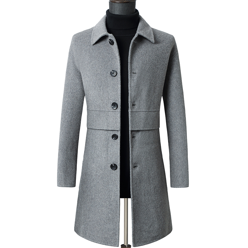 

2021 New Arrival Double Winter Face Woolen Quality Men Classic Fleece Coat, Male Fashion Jacket Size M- FBNE, Green