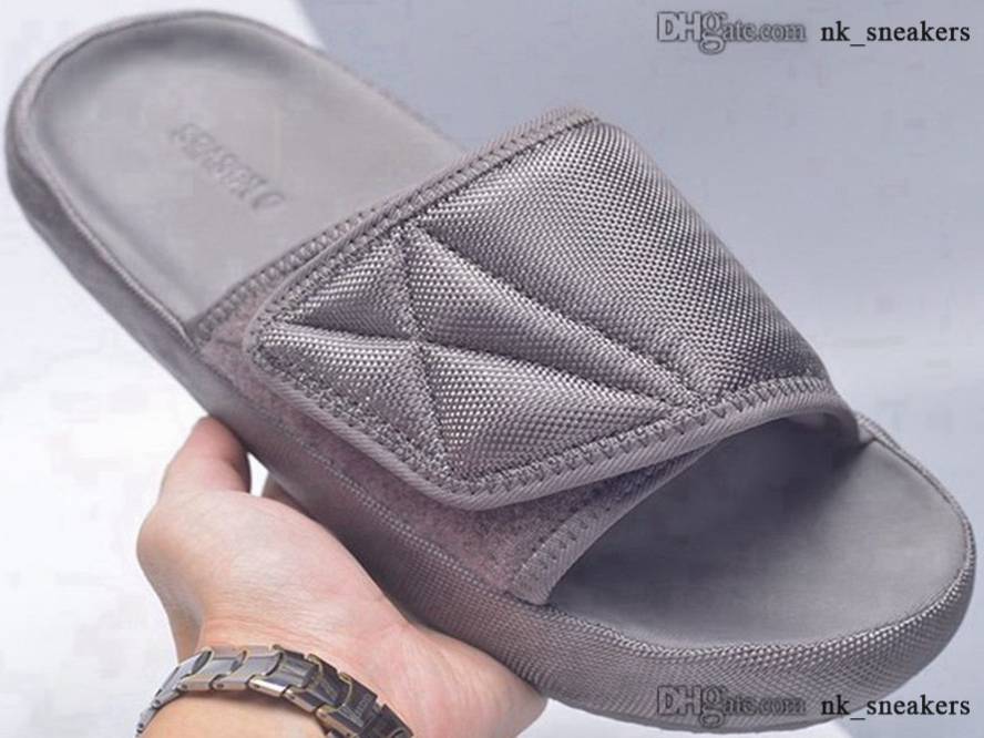 

flip flops sandals kanye designer men thong west flat shoes 46 slipper size us casual mens with box season 6 velcro eur slides 38 women 12, Black