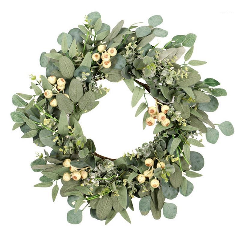 

Eucalyptus Wreaths for Front Door, Handmade Green Leaves Wreath for All Seasons, Home Wall, Porches, Door Decor1