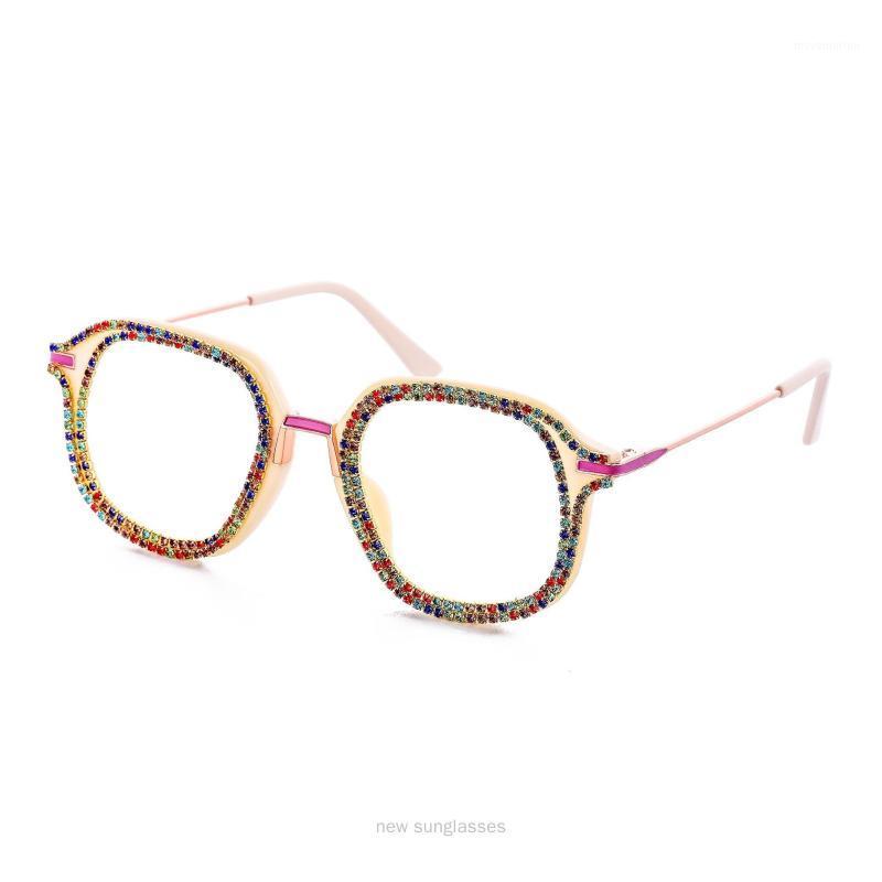 

Fashion Transparent Cat Eyeglasses Clear Frame Women Diamond Decoration Glasses Men Sunglasses Metal Optical Frames Clear NX1