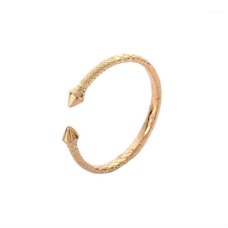 

Ethiopian Jewelry Accessories Gold Color Opening Embossing Gold Color Bangles For Men1