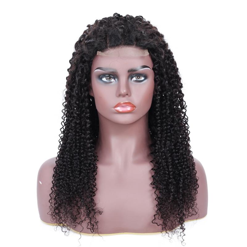 

Kinky Curly 13x4 Lace Front Human Hair Wigs Natural Hairline Brazilian Remy Hair 150% Density Pre Plucked 4x4 Lace Closure Wigs, As pic