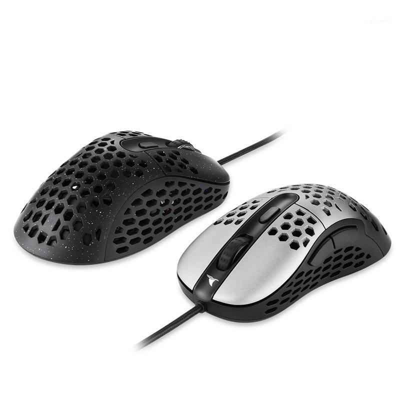 

N1 Gaming Mouse Wired Computer Mouse 6400 DPI Optical Sensor Lightweight Honeycomb Shell Weave Cable Starry1