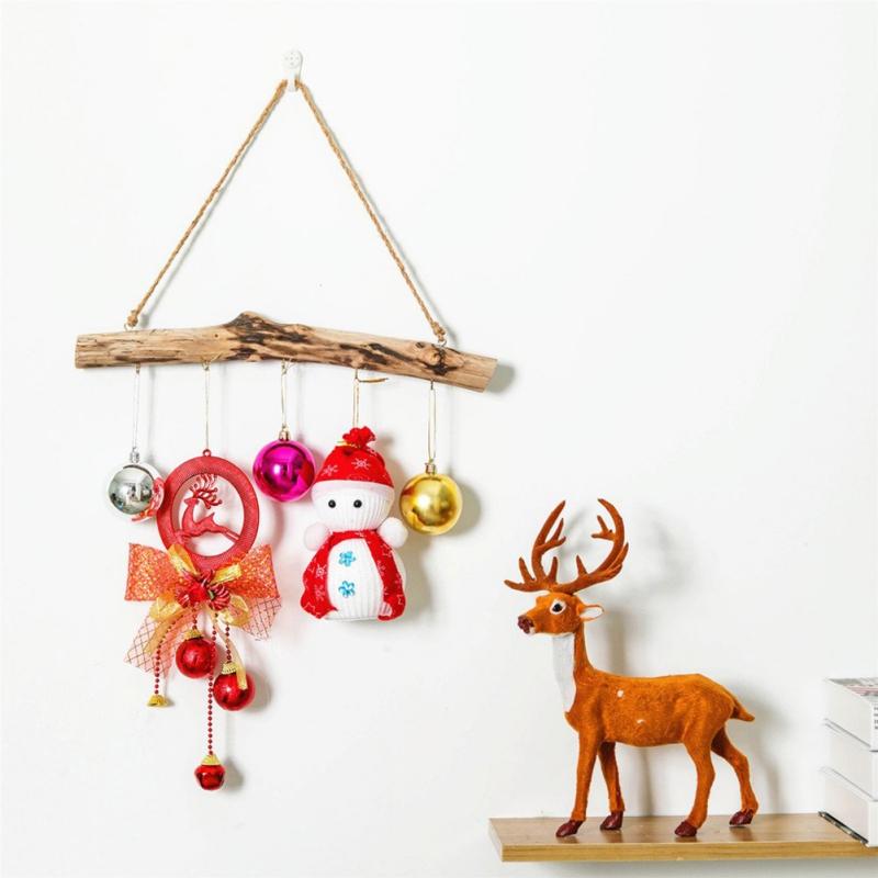 

15-Inch Natural Driftwood Branches Wall Hanging Key Jewelry Door Hook Organizer with 5-Hook