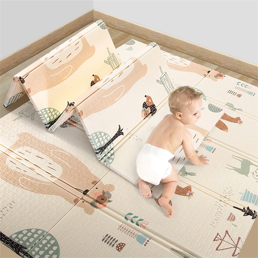 

Kids Carpet XPE Foam Baby Play Mat Children's Puzzle Soft Floor Pad Toddlers Climbing Blanket 1cm Thick Developing Mats Toys Rug 220218, 180x160x1cm
