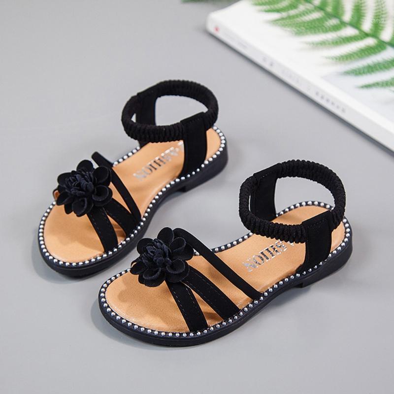 

TELOTUNY sandals Summer Children Baby Girls Fashion Flower Princess Sandals Non-slip Casual Beach Shoes children girls1, Black