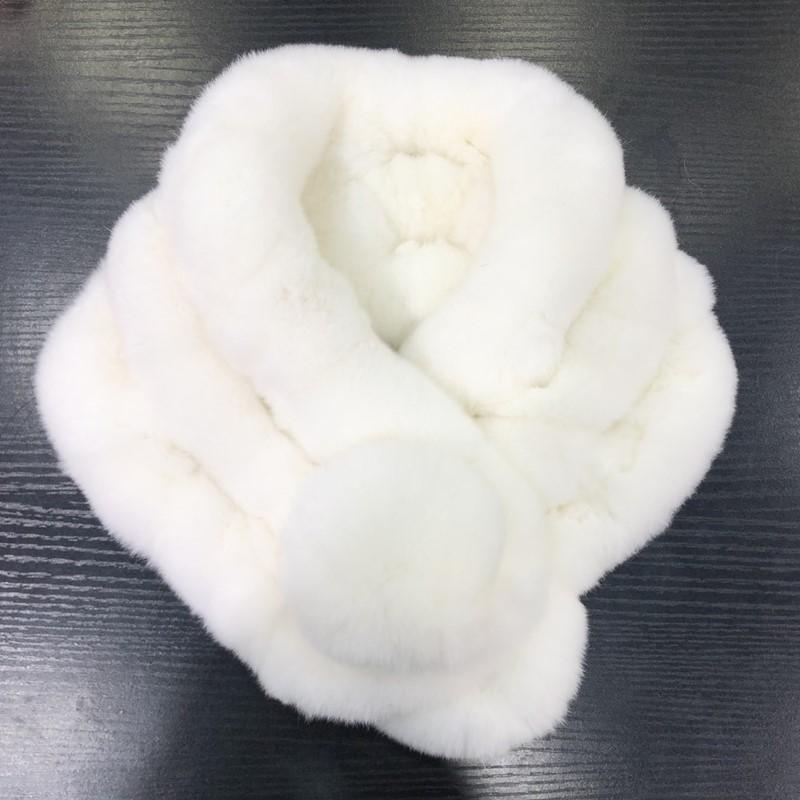 

Scarves Real Fur Scarf 100% Genuine Rex Warm & Soft Ladies Neckerchief Ring