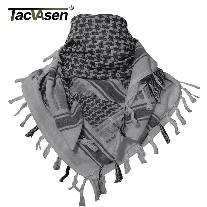 

TACVASEN Men Military Scarf Tactical Desert Arab Keffiyeh Scarf Camouflage Head Scarf Women Arabic Cotton Paintball Face Mask D18102406