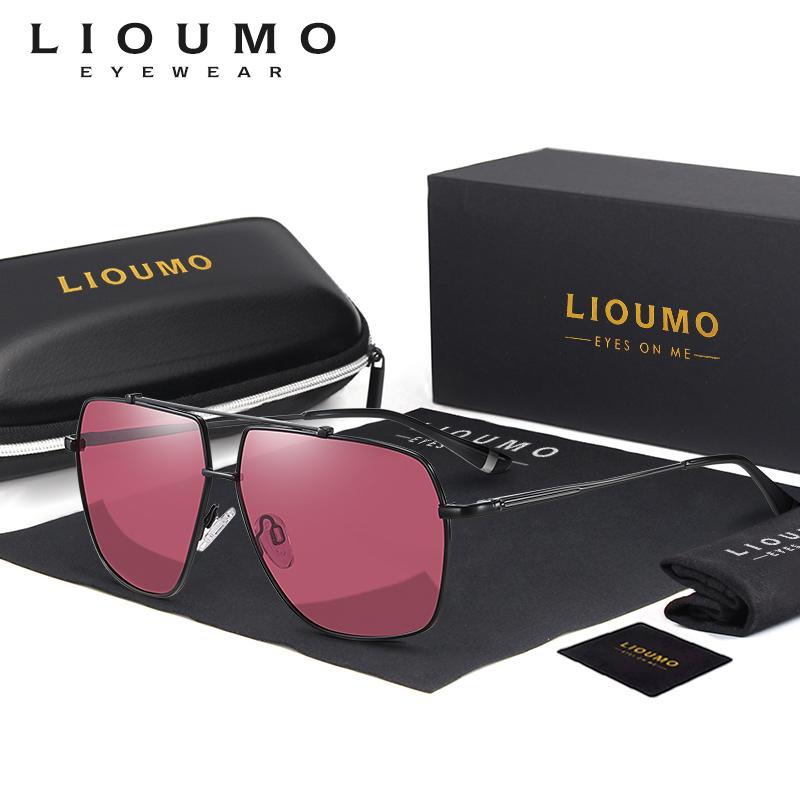 

Sunglasses LIOUMO 2021 Fashion Pilot Polarized Men Vintage Oversized Sun Glasses Women Driving Eyewear Lunettes De Soleil Homme