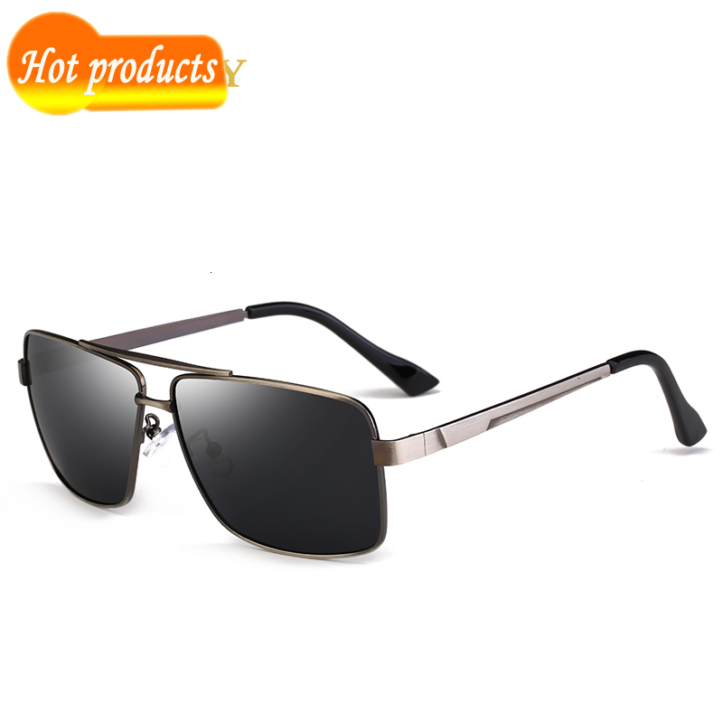 

2021 New Men Polarized Glasse Metal Frame Mirror Sunglasses Black/tea Color Uv400 with Box Free Shipping Kv0g