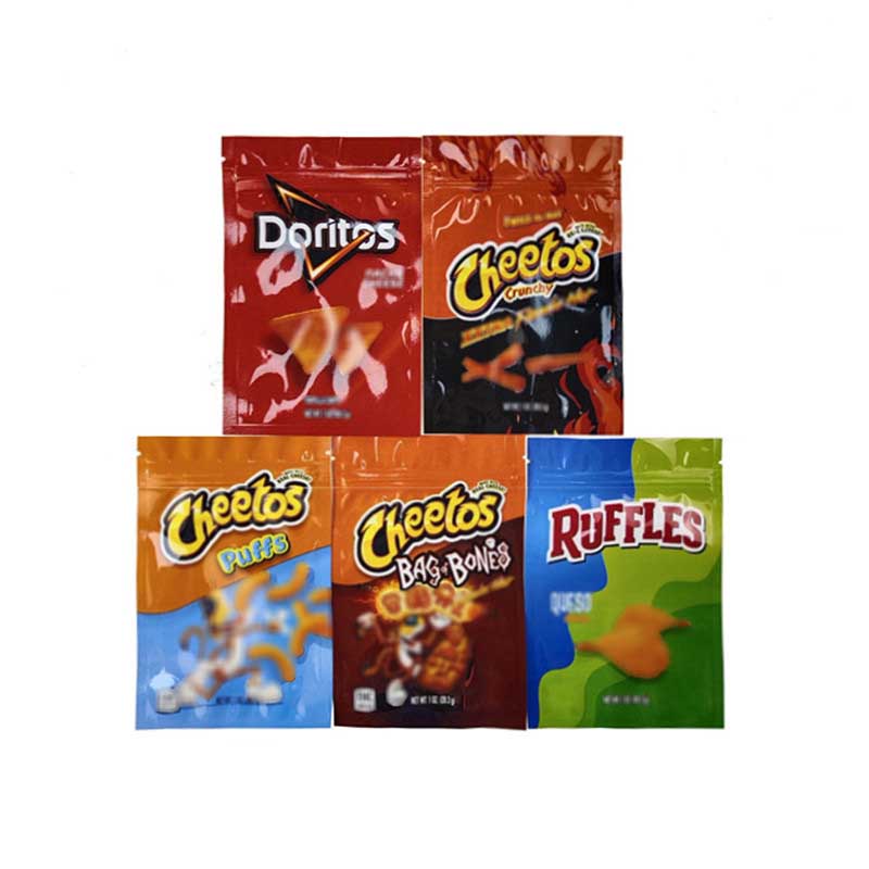 

Hot Cheetos smell proof Maylar bag DORITOS Cheese Gummi Worm Cheetos bag of BONE RUFFLES edible packaging free shipping