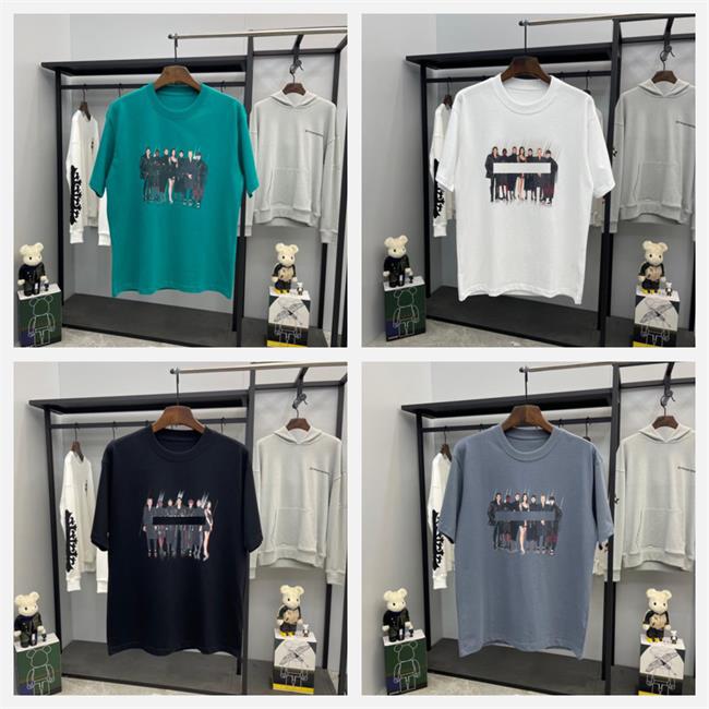 

Free transport of high-quality cotton t-shirts Summer, 2021, European and American short-sleeved T-shirt fashion and casual printed 1063, Gray