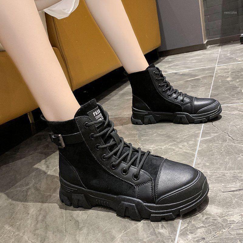 

2021 Winter Fashion Women Beige Lace Up Boots Black Wedges High Heels Platform Motorcycle Boots Ankle Shoes1, Clear