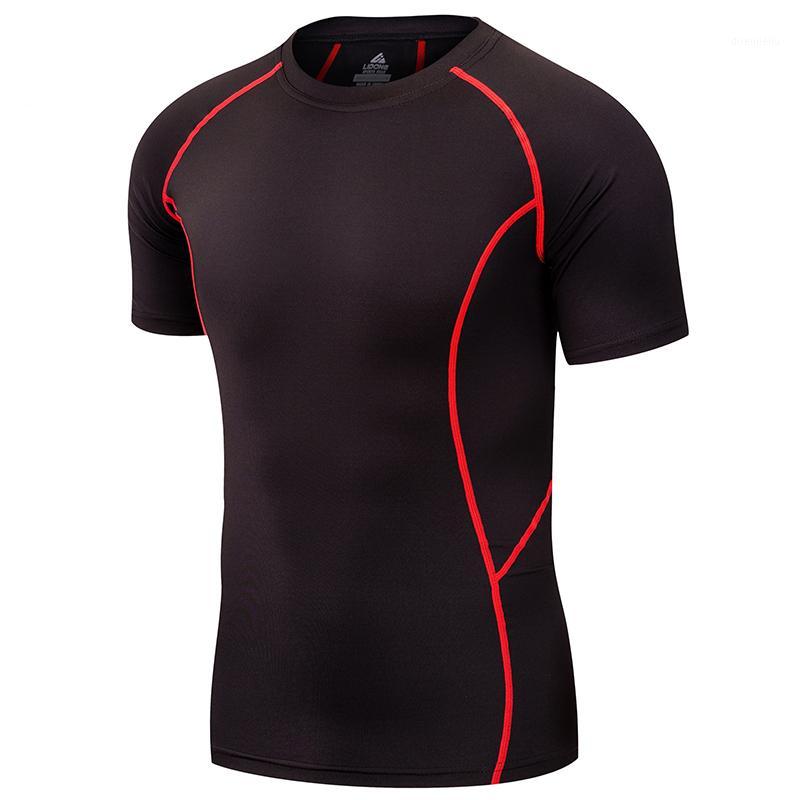 

Men's Workout Running T-shirts Soccer Jerseys Training Compression Breathable Sports Gym Fitness Tights Top Men'S Sportswear1, Blue