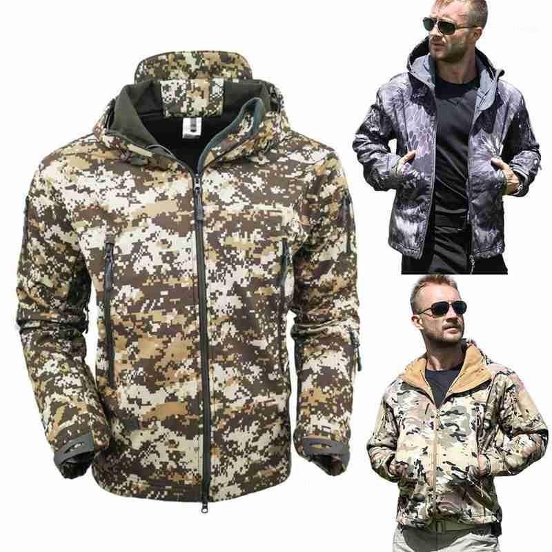 

Outdoor Camouflage Jacket Men' Jacket Soft Shell Autumn Winter Plus Velvet Warm Tactical Fleece Windproof Coat1