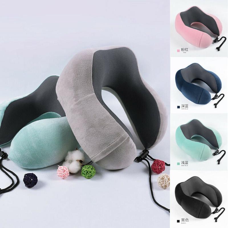 

Memory Foam U Shaped Travel Pillow Neck Support Head Airplane Cushion Soft1