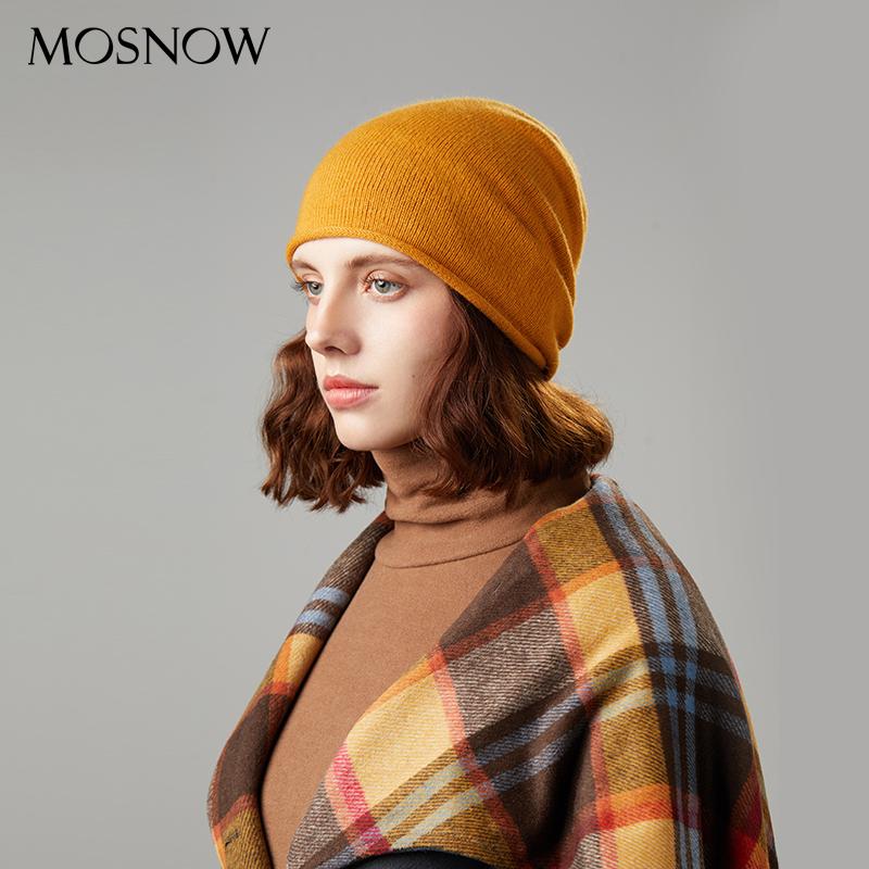 

Knitted Beanies Hat Women Winter Popular Soft Female Caps Casual High Quality Wool Hats Solid Girls Autumn Outdoor Beanie, White