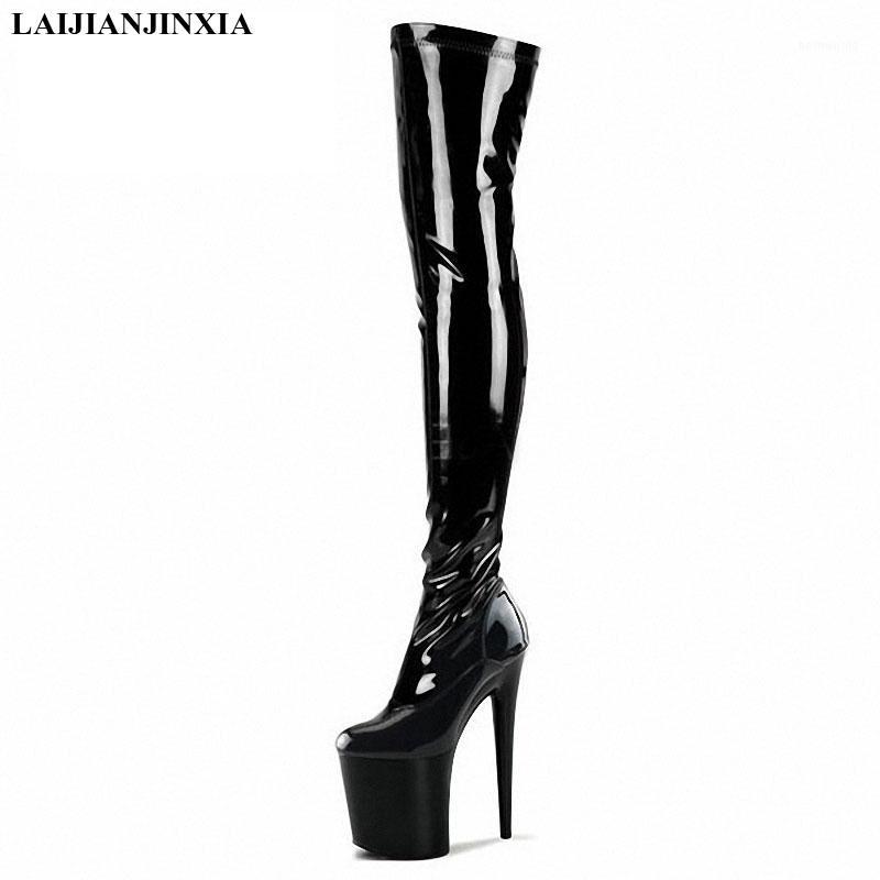 

LAIJIANJINXIA New women's shoes thigh high boots stiletto boots sexy stovepipe over-the-knee 17cm High Heels Women1, Black